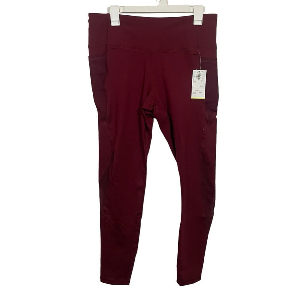 NWT Old Navy Maroon Mesh Detail Activewear Leggings